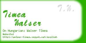 timea walser business card